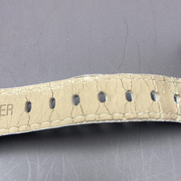 Ecclissi Sterling Silver Oval Rope Design Watch With Genuine Leather Band Grey - Picture 11 of 11